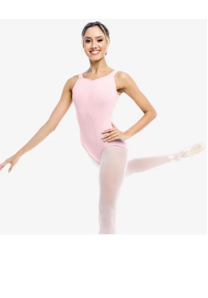 So Danca SL10 Amelia Adult Tank Leotard With Princess Seams Light Pink